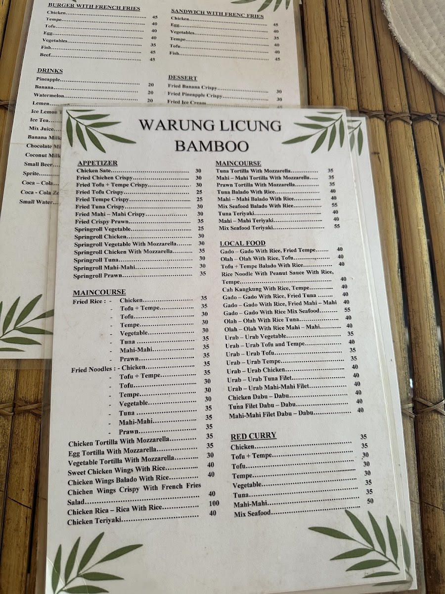 WARUNG LICUNG BAMBOO Menu - Image 2