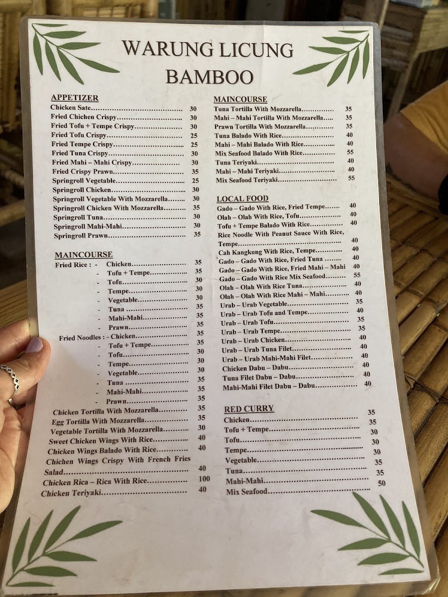 WARUNG LICUNG BAMBOO Menu - Image 3